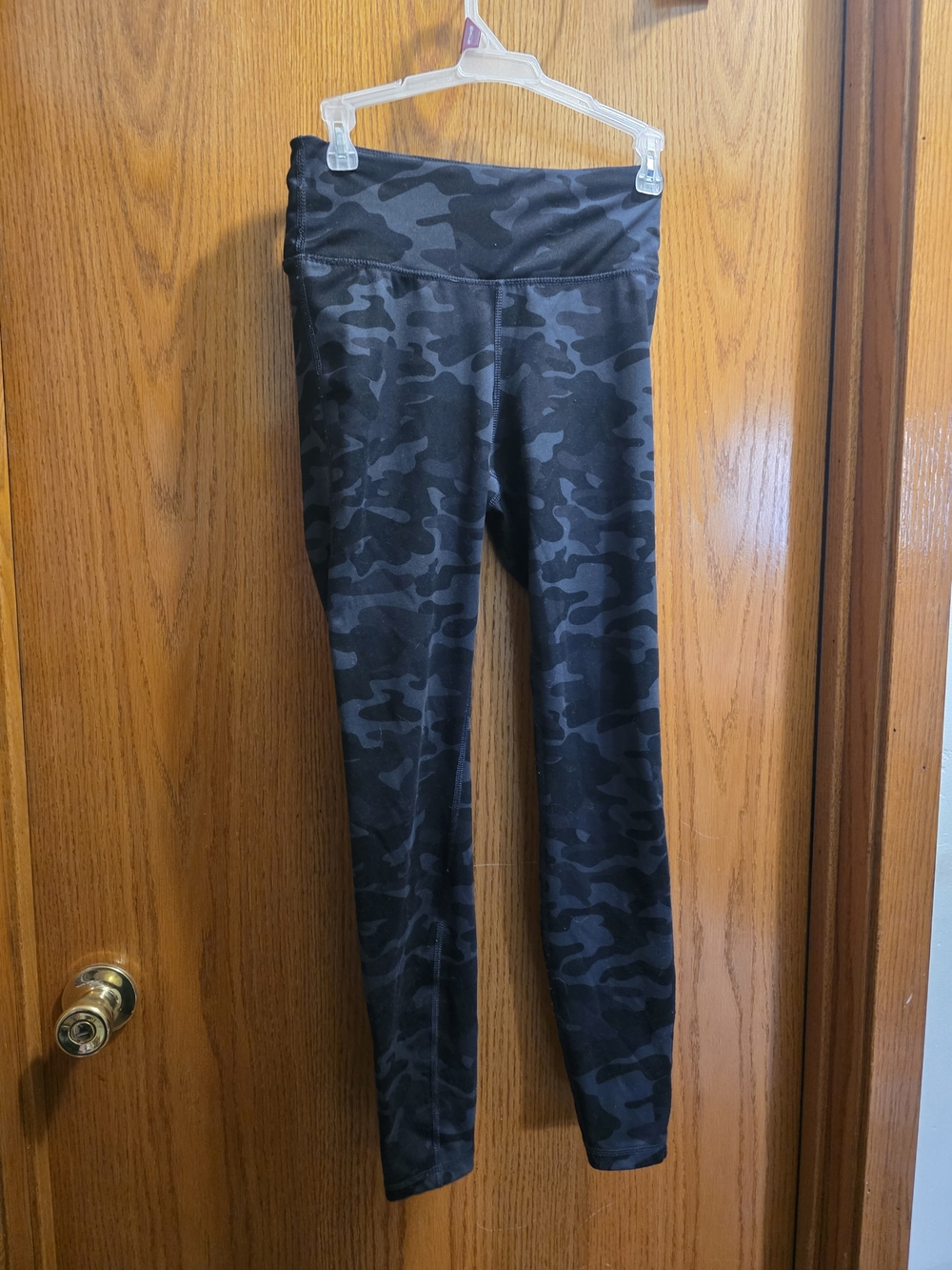 Black Grey Camo High-Waist Leggings